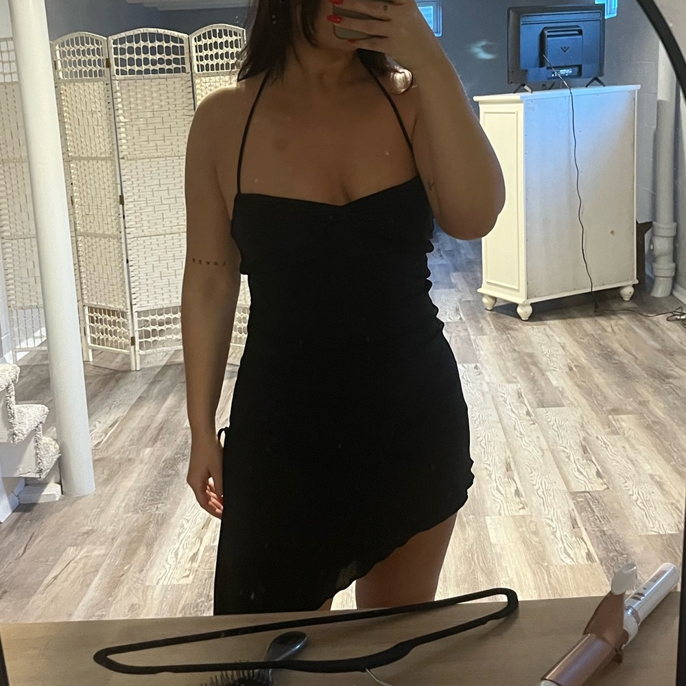 White fox mini dress